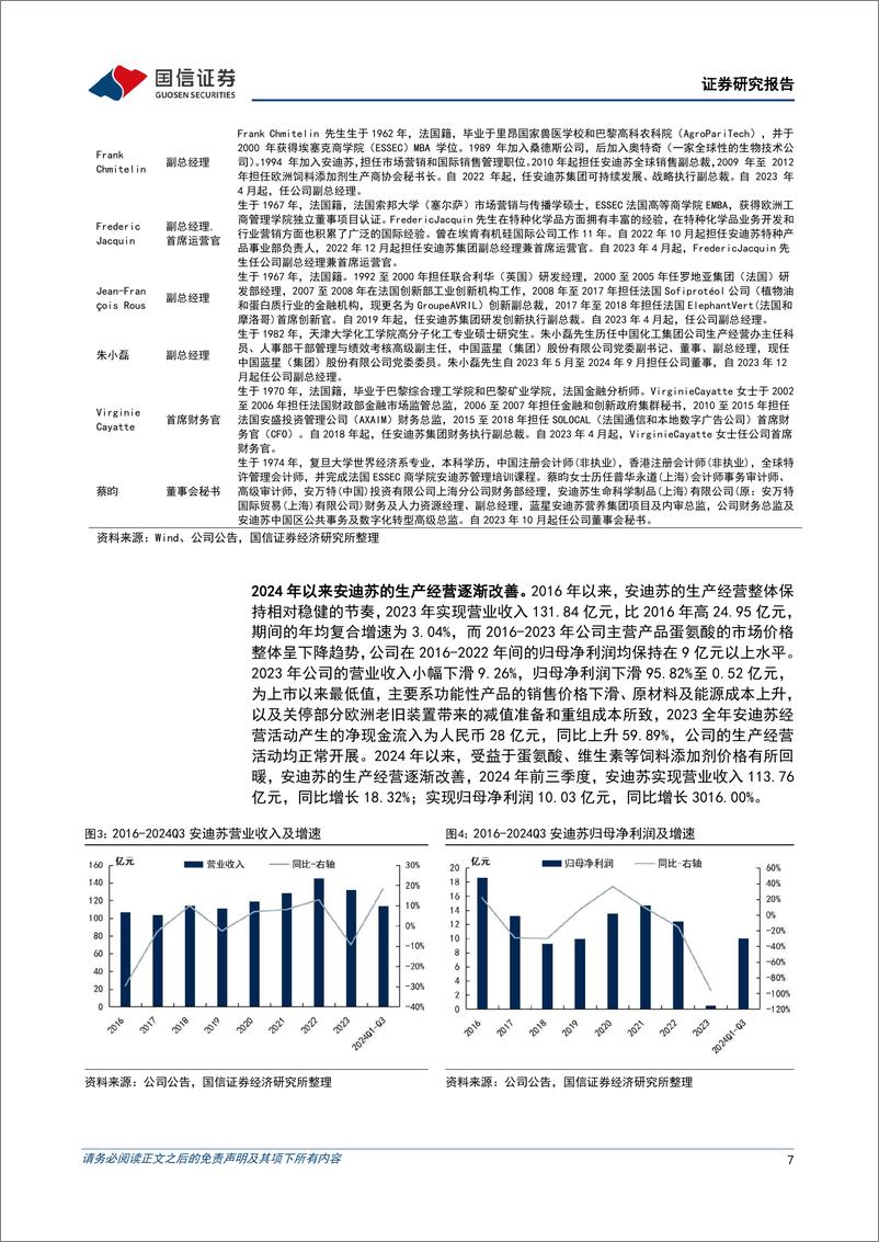 《安迪苏(600299)全球领先的动物营养添加剂供应商-241220-国信证券-40页》 - 第7页预览图