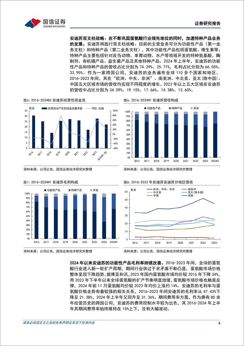 《安迪苏(600299)全球领先的动物营养添加剂供应商-241220-国信证券-40页》 - 第8页预览图