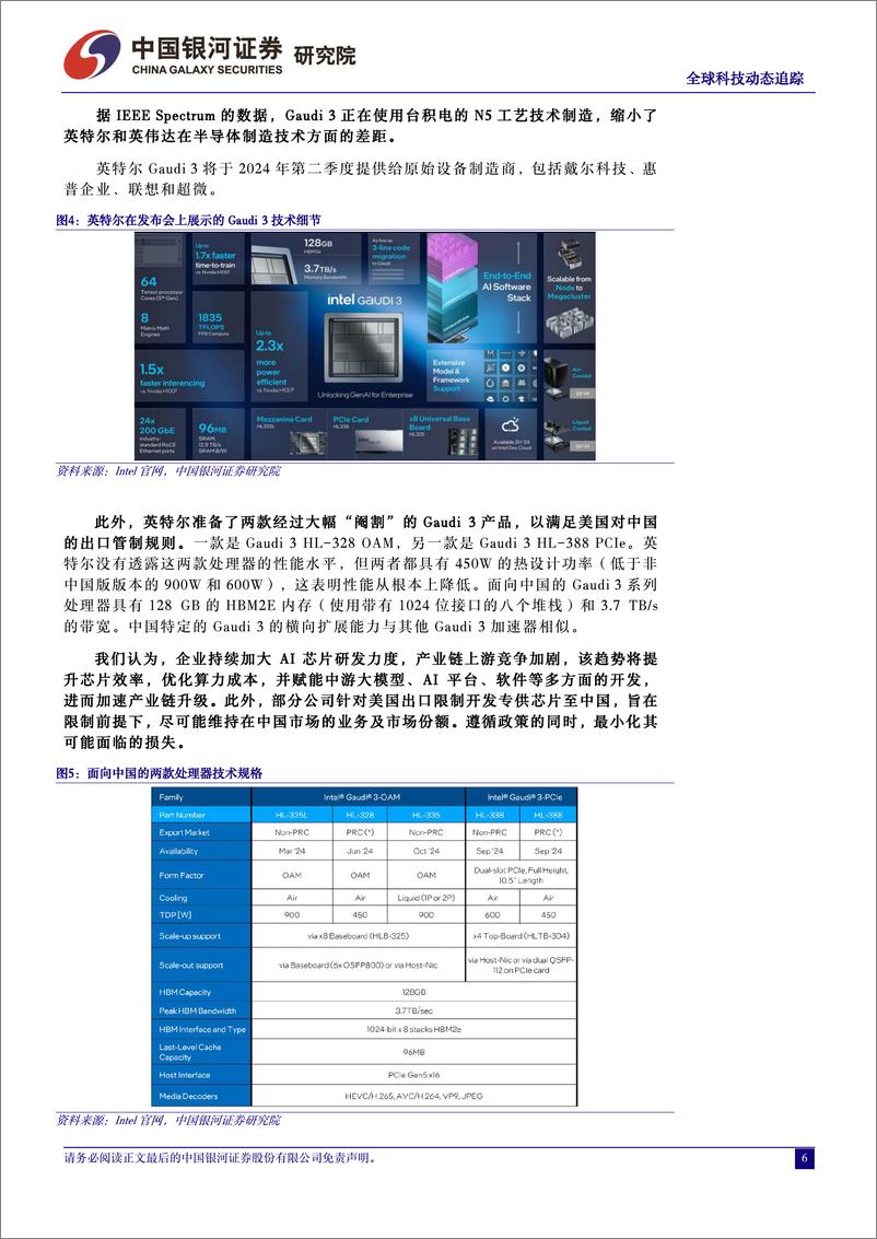 《计算机行业全球科技动态追踪：Gaudi＋3、MTIA＋v2相继发布，AI产业链加速升级-240415-银河证券-11页》 - 第6页预览图