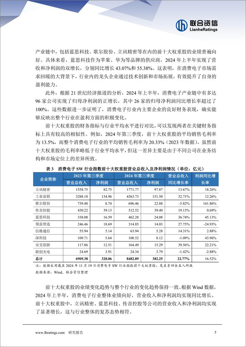 《消费电子行业2024年运行情况回顾及2025年展望-241230-联合资信-10页》 - 第6页预览图