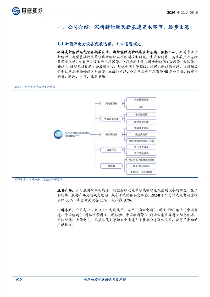 《明阳电气(301291)深耕新能源变电，海风起量，并牟定出海及电网-241103-国盛证券-26页》 - 第5页预览图