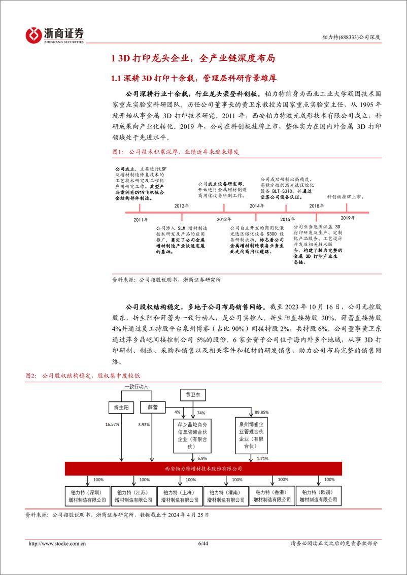 《铂力特(688333)深度报告：3D打印设备%2b服务龙头，受益于航空航天、3C等需求增长-240718-浙商证券-44页》 - 第6页预览图