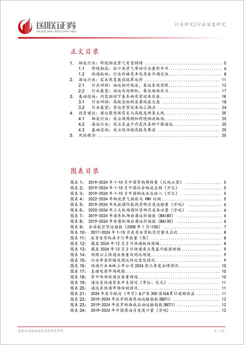 《交通运输行业2025年度投资策略：攻守兼备，聚焦供需差与高股息两条主线-国联证券-241219-28页》 - 第4页预览图