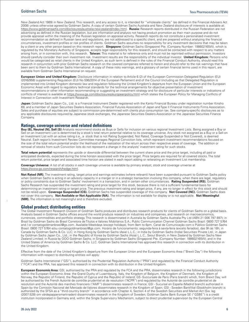 《Teva Pharmaceuticals (TEVA First Tak Opioid settlement agreement consistent with our expected range, new LT targets to come(1)》 - 第7页预览图