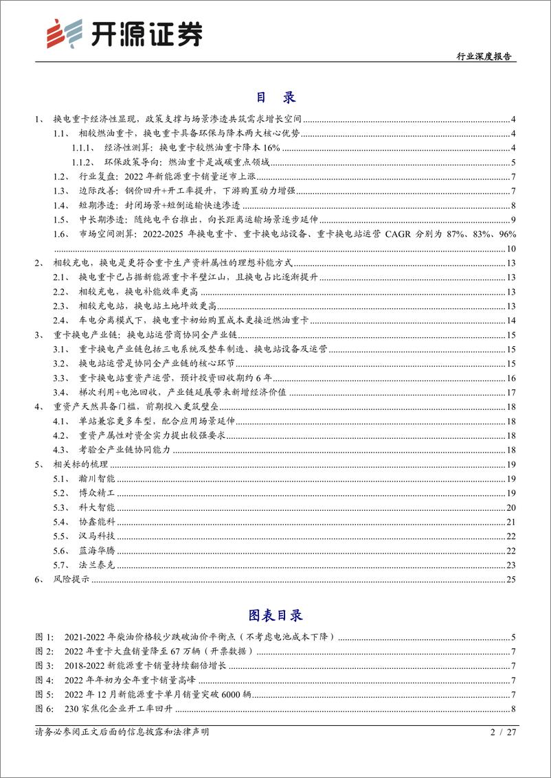 《电力设备行业深度报告：换电重卡需求才露冰山一角，政策支撑叠加场景渗透共筑未来增速-20230313-开源证券-27页》 - 第3页预览图