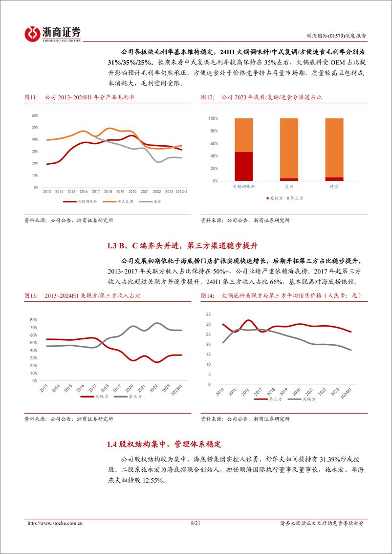 《颐海国际(01579.HK)深度报告：经营调整逐步到位，复调龙头破局新生-241111-浙商证券-21页》 - 第8页预览图