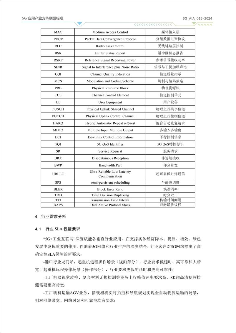 《5G行业虚拟专网无线SLA性能故障诊断和恢复技术要求（2024》 - 第6页预览图