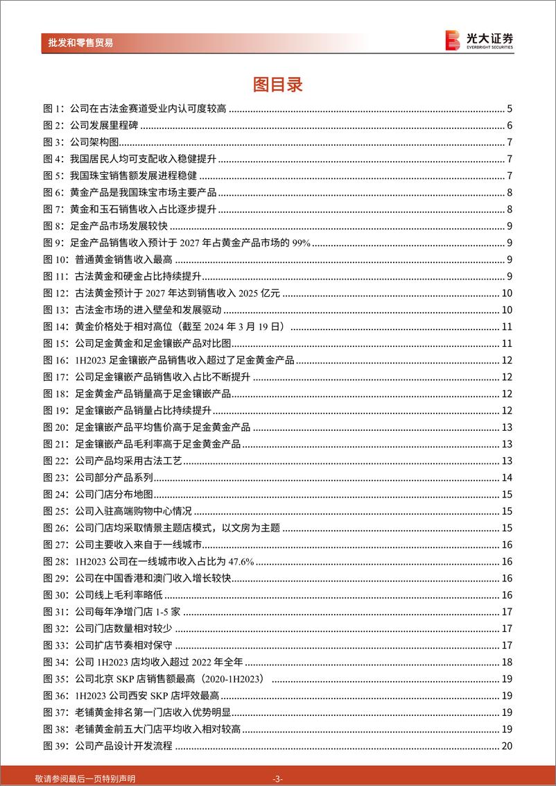 《批发和零售贸易行业老铺黄金招股书一览：专注古法金赛道，“小而美”的黄金珠宝公司-240319-光大证券-25页》 - 第3页预览图