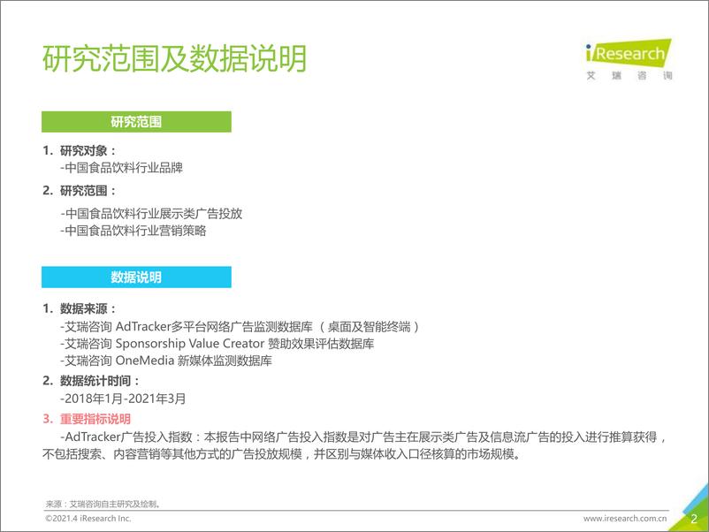 《【艾瑞咨询】2021年中国食品饮料行业营销监测报告》 - 第2页预览图