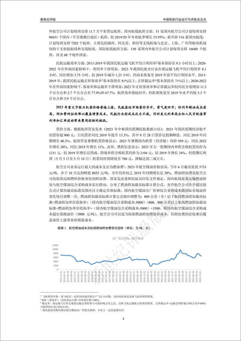 《中国民航行业运行与评级关注点-21页》 - 第4页预览图