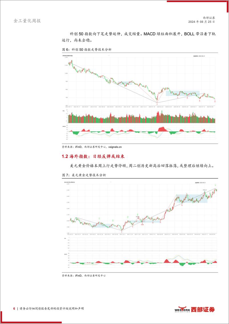 《技术分析洞察：中小市值疲软，日经反弹或结束-240825-西部证券-12页》 - 第6页预览图