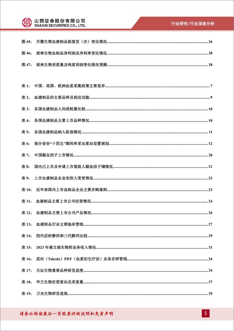 《山西证券-血液制品报告：全球血液制品行业景气持续，新浆站和新品种共振蓝海可期》 - 第5页预览图