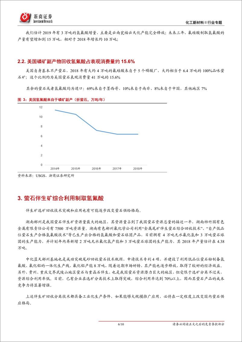 《氟化工行业专题报告一：副产氟硅酸制氢氟酸颠覆萤石供应格局？-20190815-浙商证券-10页》 - 第7页预览图