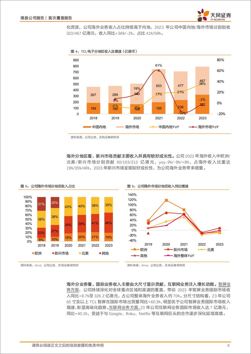 《TCL电子(01070.HK)全球份额扩张，盈利质量改善-240608-天风证券-25页》 - 第6页预览图