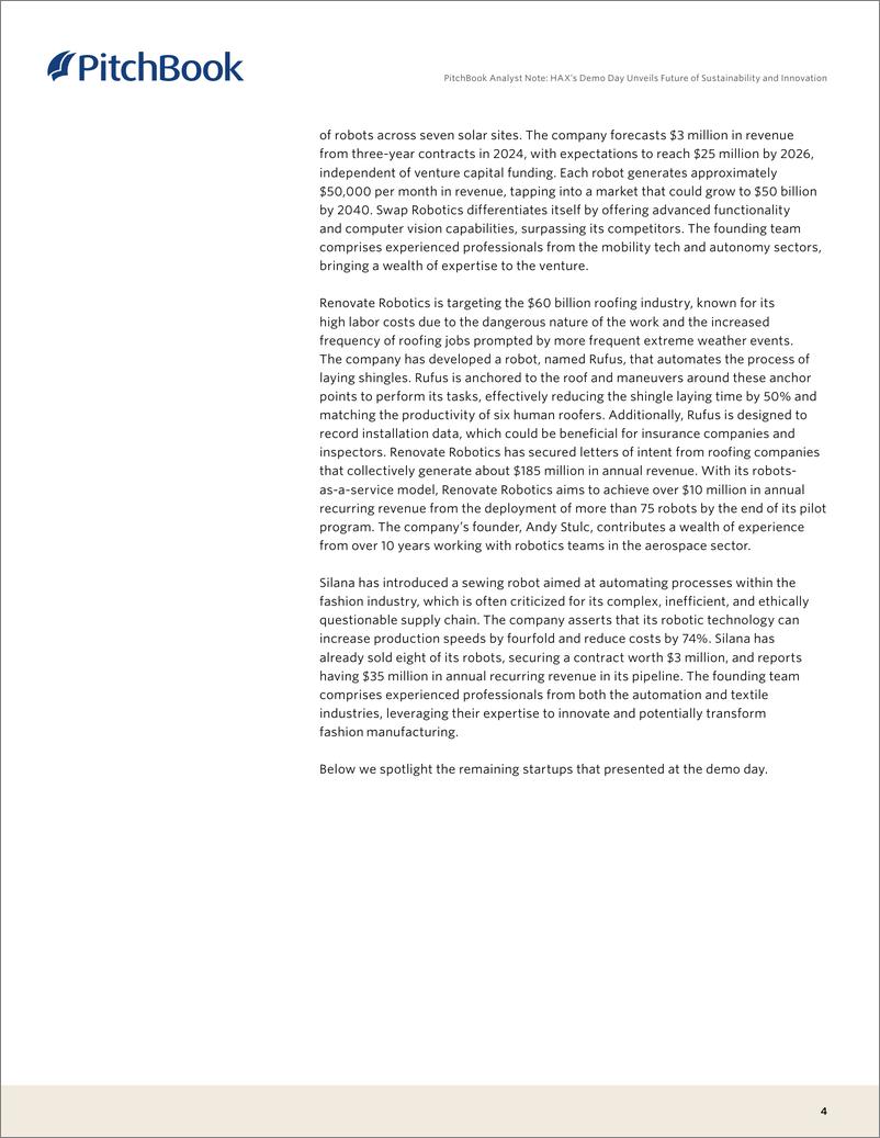 《PitchBook分析师注：HAX的演示日揭示了可持续发展和创新的未来（英）-2024-18页》 - 第4页预览图