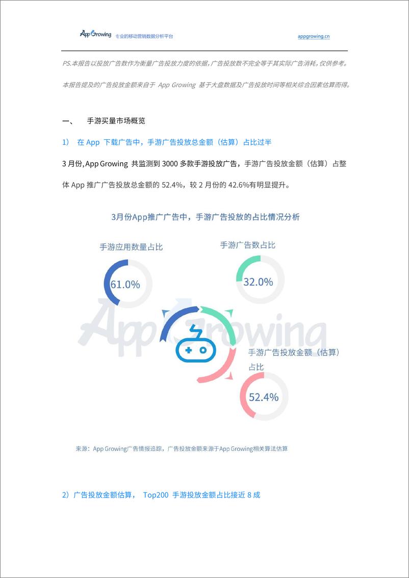 《AppGrowing-2019年3月份手游买量市场分析-2019.4-22页》 - 第3页预览图