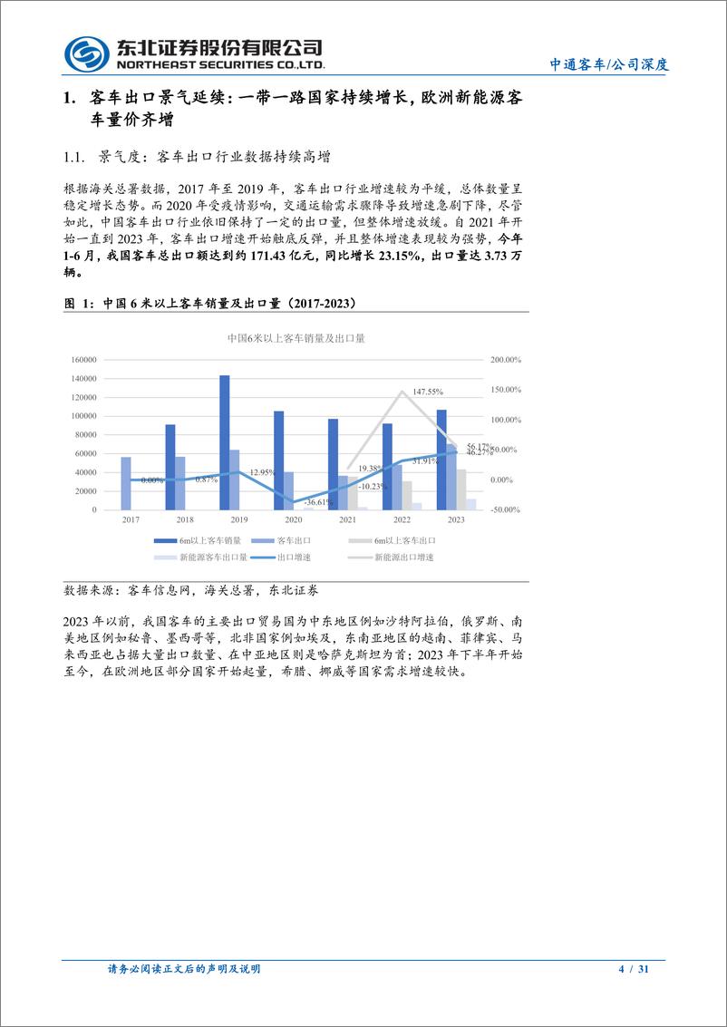 《中通客车(000957)客车出海持续景气，公司提质增效焕发新生-240806-东北证券-31页》 - 第4页预览图