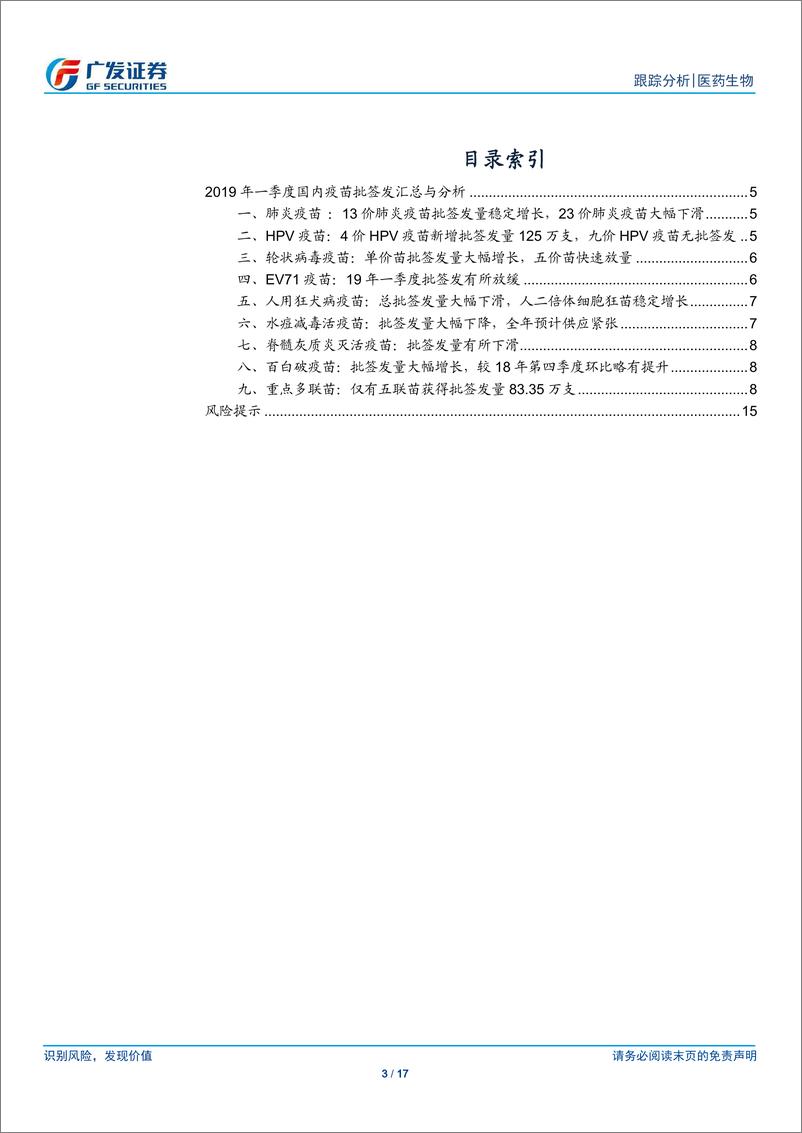 《医药生物行业：疫苗行业监管趋严，一季度批签发量同比下滑明显-20190408-广发证券-17页》 - 第4页预览图