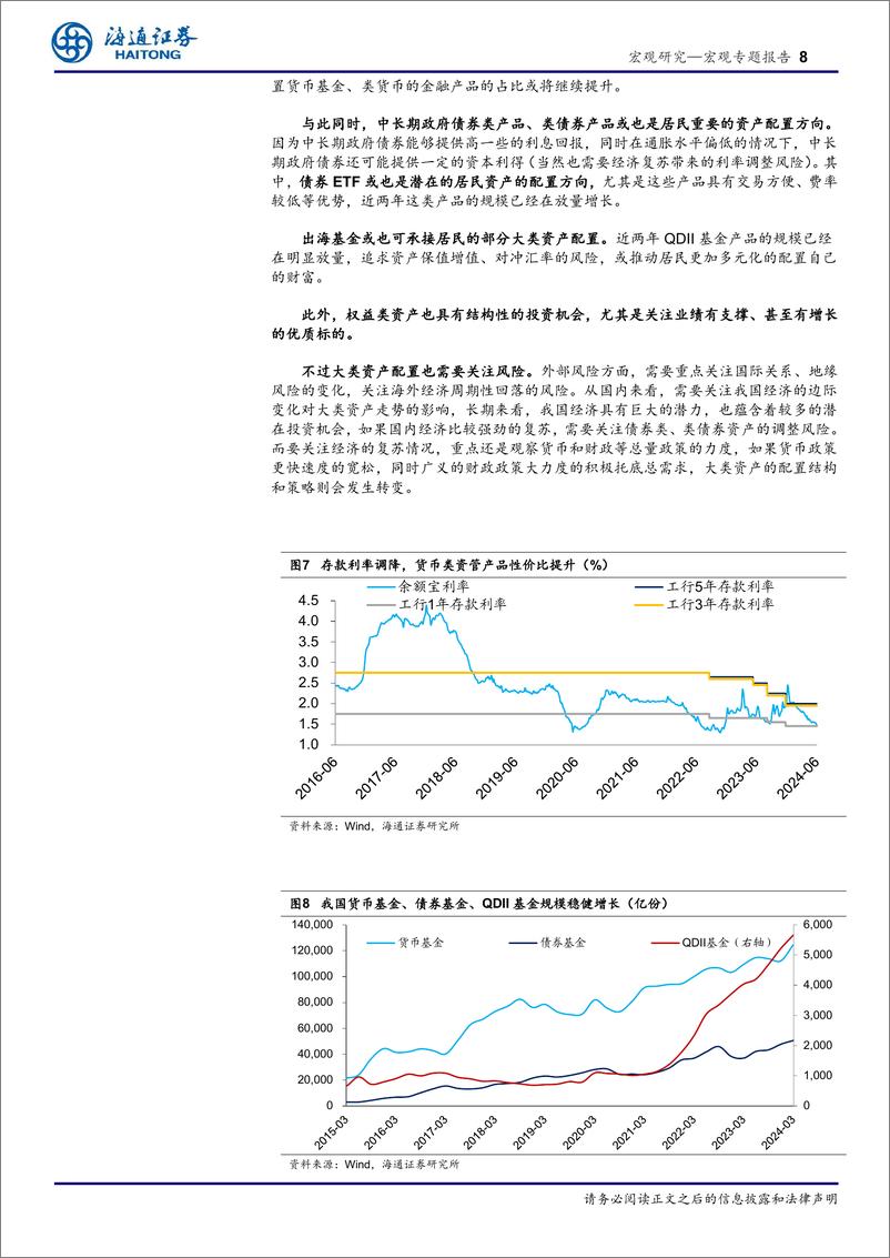 《低利率下的资产配置系列八：存款从“搬家”到“回家”-240709-海通证券-10页》 - 第8页预览图