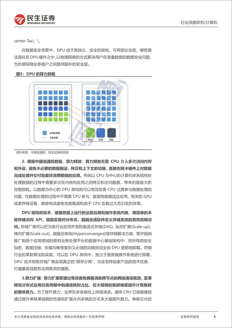 《民生证券：计算机行业深度-ChatGPT推高算力需求-DPU支撑算力效率提升》 - 第8页预览图