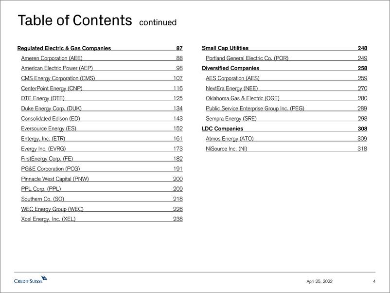 《瑞信-美股电力与天然气公用事业行业-远离静态环境；美国公用事业部门的初始覆盖-2022.4.25-334页》 - 第5页预览图