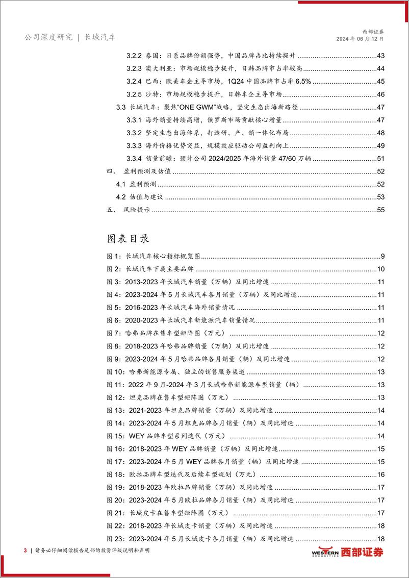 《长城汽车(601633)深度跟踪报告：科技长城成长之道，新能源硬派越野%2b全品牌生态出海-240612-西部证券-57页》 - 第3页预览图