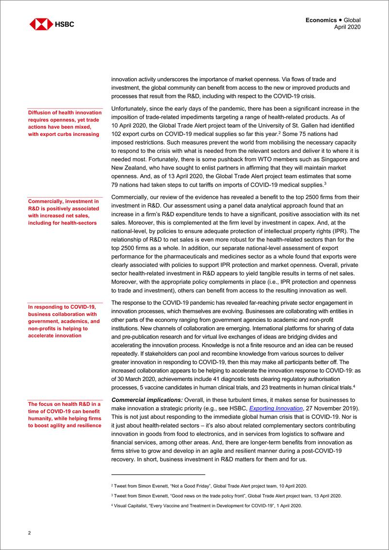 《HS-全球-投资策略-R&D、贸易与COVID-19：医疗创新现状-2020.4-30页》 - 第4页预览图