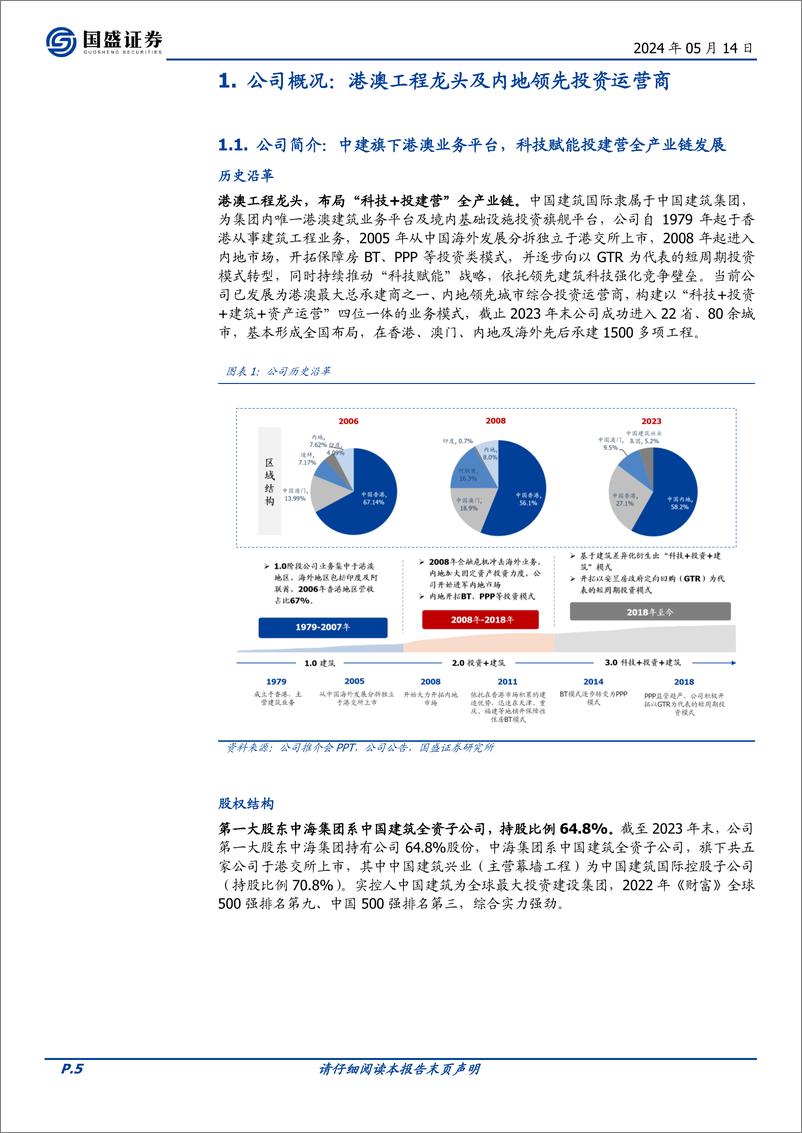 《国盛证券-中国建筑国际-3311.HK-港澳工程龙头尽享湾区融合红利，MiC科技赋能加速成长》 - 第5页预览图