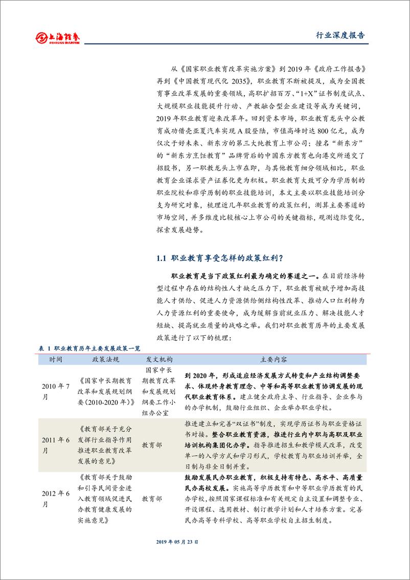 《教育行业：五问看改革黄金期的职业教育-20190523-上海证券-21页》 - 第6页预览图