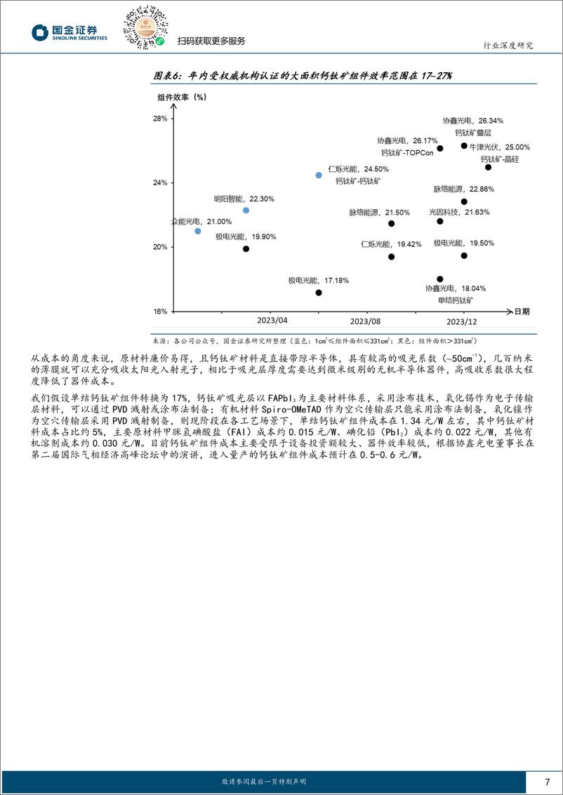 《钙钛矿行业深度-提效奔逸绝尘-产业化倍道而进-高效太阳能电池系列深度（五）-国金证券》 - 第7页预览图