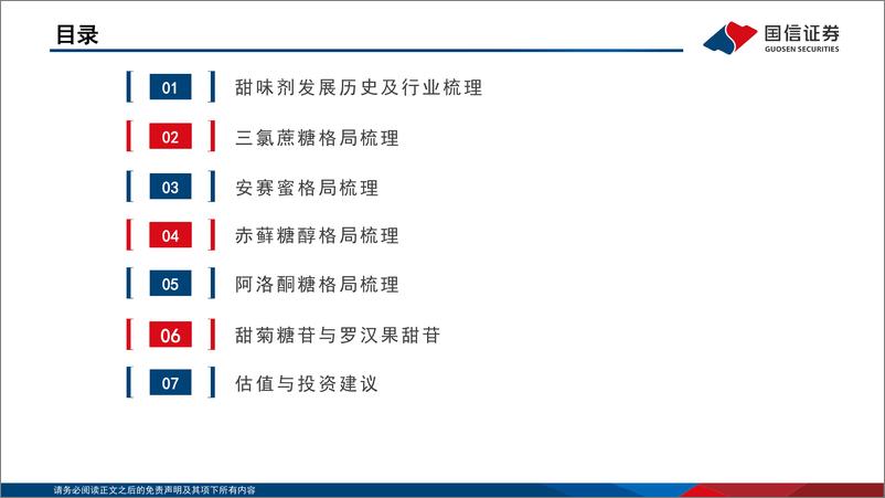 《基础化工·甜味剂行业专题报告：甜味剂行业分析框架-20220714-国信证券-51页》 - 第4页预览图