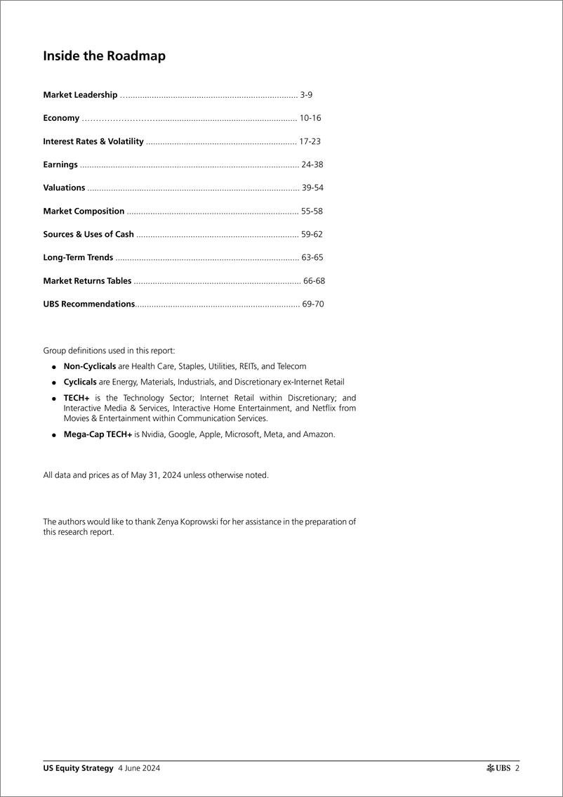 《UBS Equities-US Equity Strategy _Roadmap - June 2024_ Golub-108551436》 - 第2页预览图