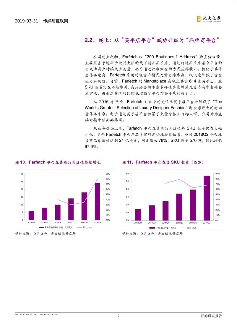 《传媒与互联网行业海外电商行业启示系列之一：Farfetch，技术赋能打造全球领先的奢侈品电商平台-20190331-光大证券-11页》 - 第8页预览图