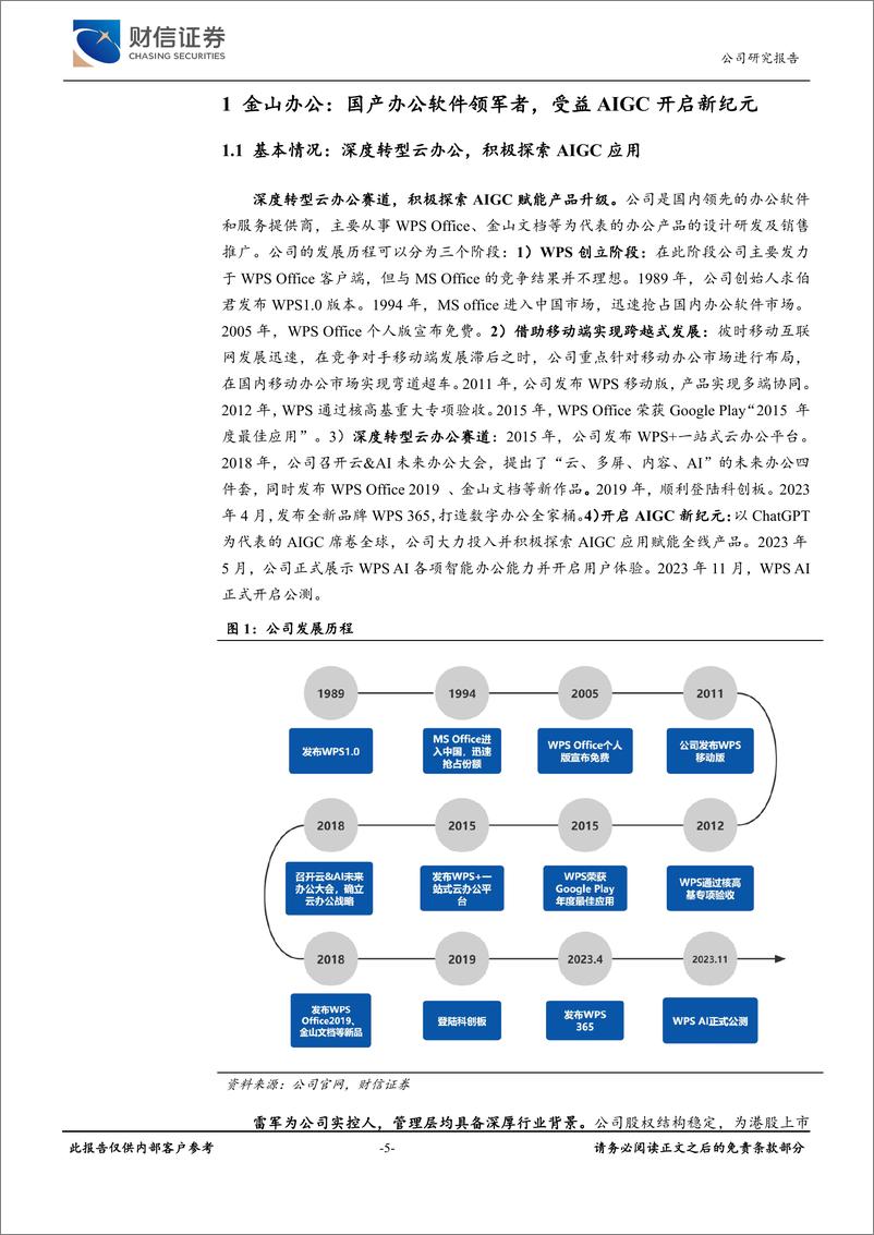 《金山办公-688111.SH-金山办公深度报告：国产办公软件领军者，受益AIGC开启新纪元-20240322-财信证券-39页》 - 第4页预览图