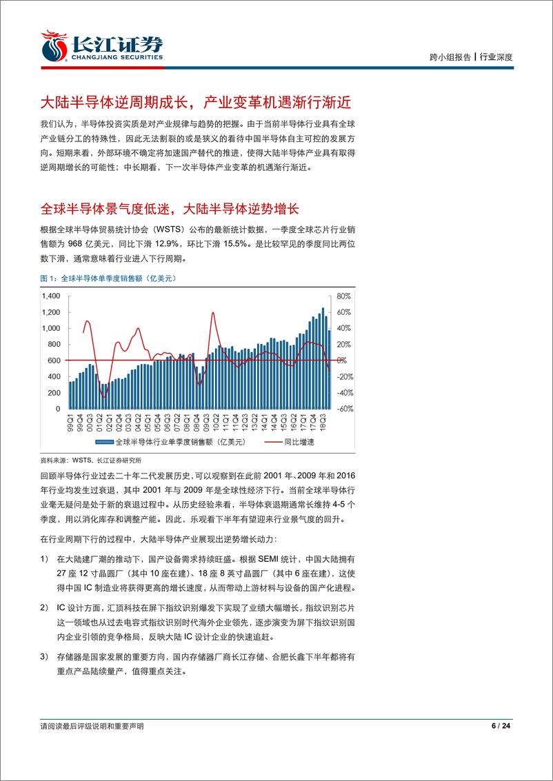 《半导体行业“方向资产”半导体系列一：大陆半导体逆周期成长，产业变革机遇渐行渐近-20190623-长江证券-24页》 - 第7页预览图