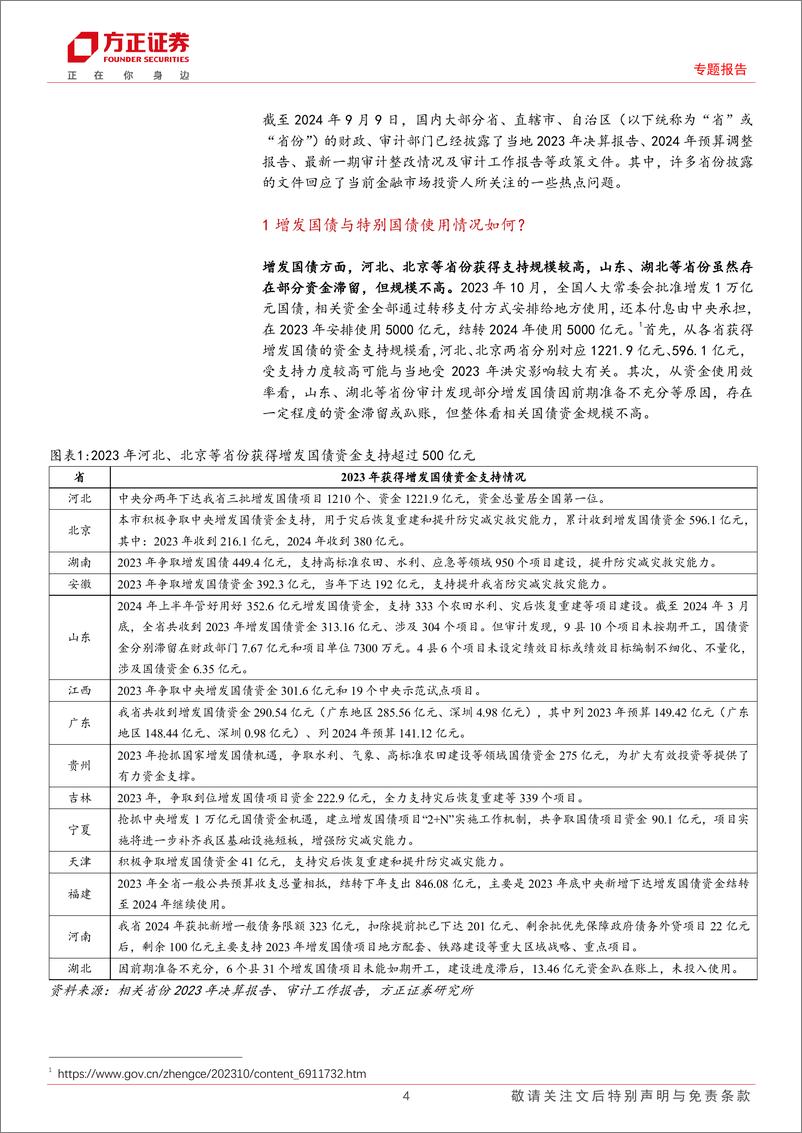 《专题报告：财政审计报告回应了哪些市场关注热点？-240911-方正证券-12页》 - 第4页预览图