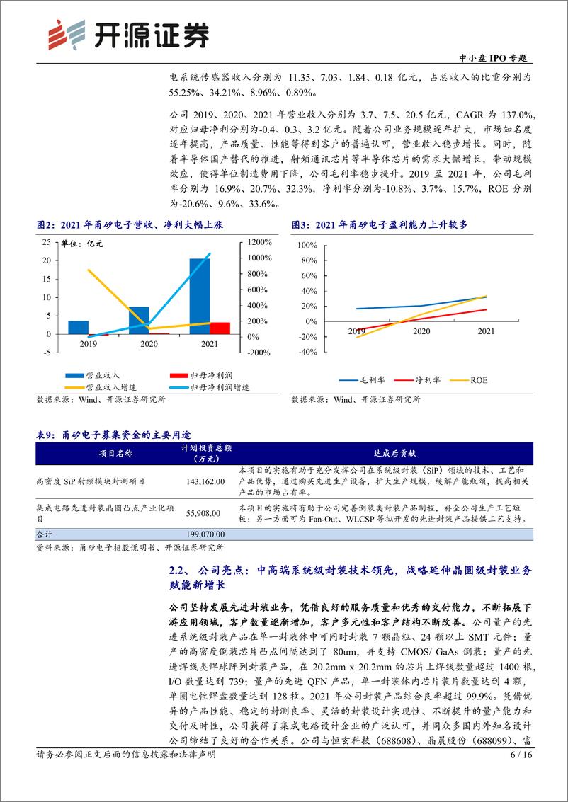 《中小盘IPO专题：次新股说，本批甬矽电子等值得重点跟踪（2022批次39、40）-20221016-开源证券-16页》 - 第7页预览图