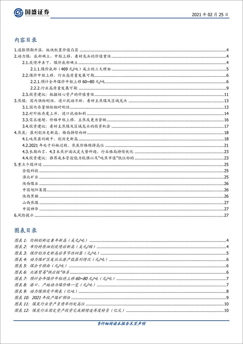 《煤炭开采行业：全面梳理煤炭板块投资机会-20210225-国盛证券-29页》 - 第2页预览图