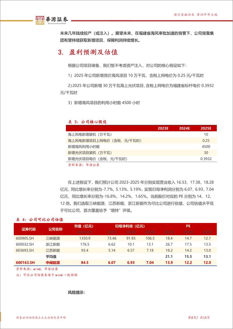 《中闽能源-600163.SH-福建省风电运营商 充分受益于福建海风成长-20240406-华源证券-13页》 - 第8页预览图