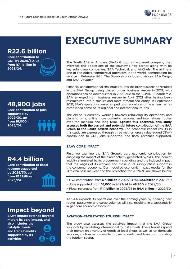 《牛津经济研究院-南非航空公司未来的经济影响（英）-2024-33页》 - 第7页预览图