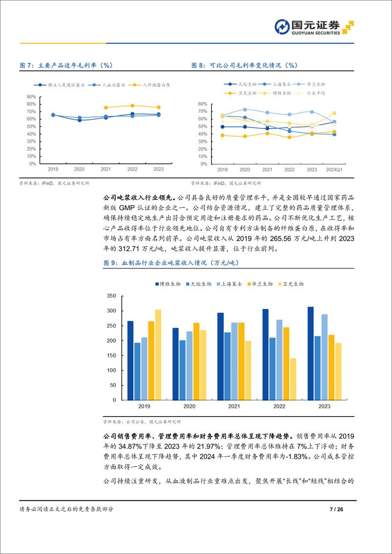 《国元证券-博雅生物-300294-首次覆盖报告：华润持续赋能，血制品主业发展未来可期》 - 第7页预览图