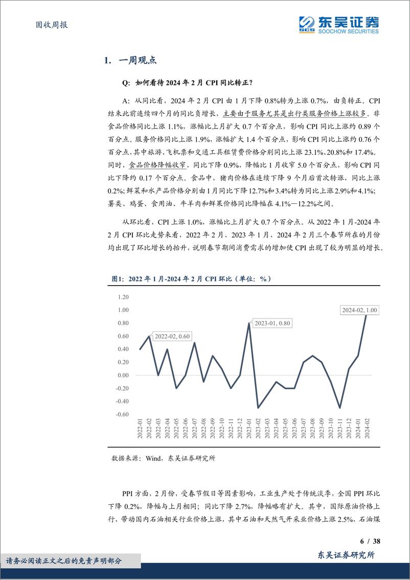 《固收周报：如何看待2024年2月CPI同比转正？-240310-东吴证券-38页》 - 第6页预览图