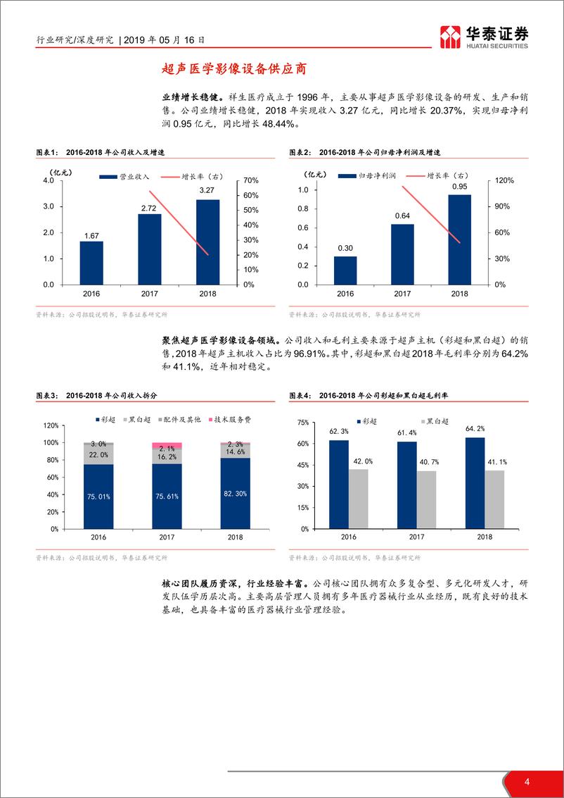 《医药生物行业科创投资手册系列：祥生医疗，外销为主的超声诊断设备供应商-20190516-华泰证券-17页》 - 第5页预览图