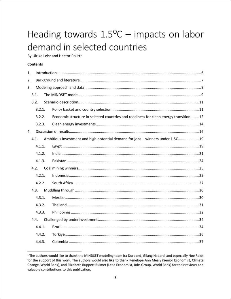 《世界银行-迈向1.5ºC-对选定国家劳动力需求的影响（英）-2024-45页》 - 第4页预览图