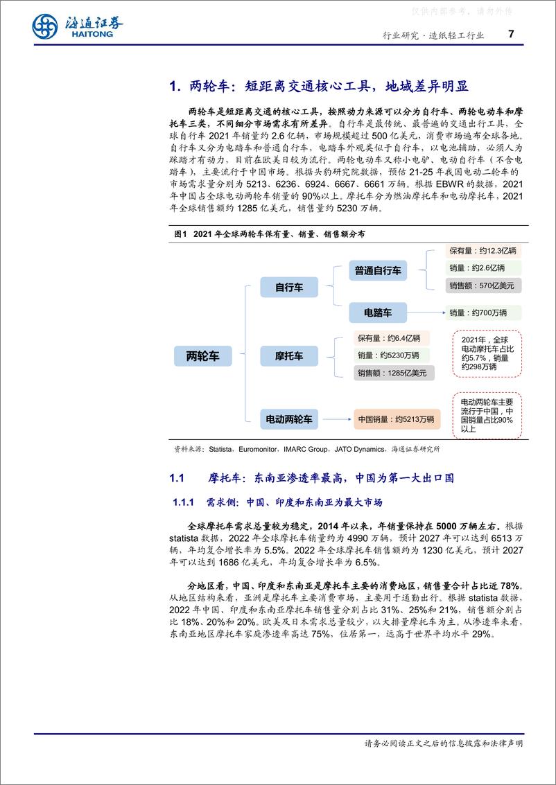 《海通证券-造纸轻工行业专题报告：乘海外东风扬帆起，二轮车龙头正当时-230505》 - 第7页预览图