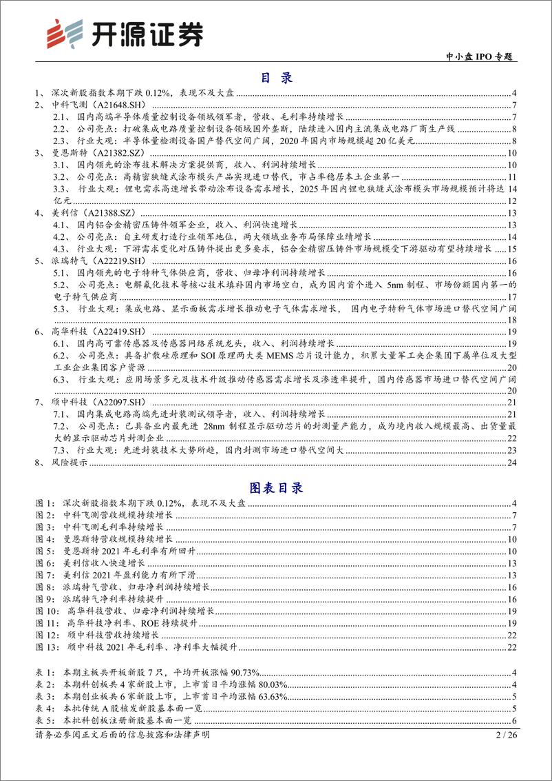 《中小盘IPO专题：次新股说，本批中科飞测等值得重点跟踪（2023年批次07、08、09、10）-20230305-开源证券-26页》 - 第3页预览图