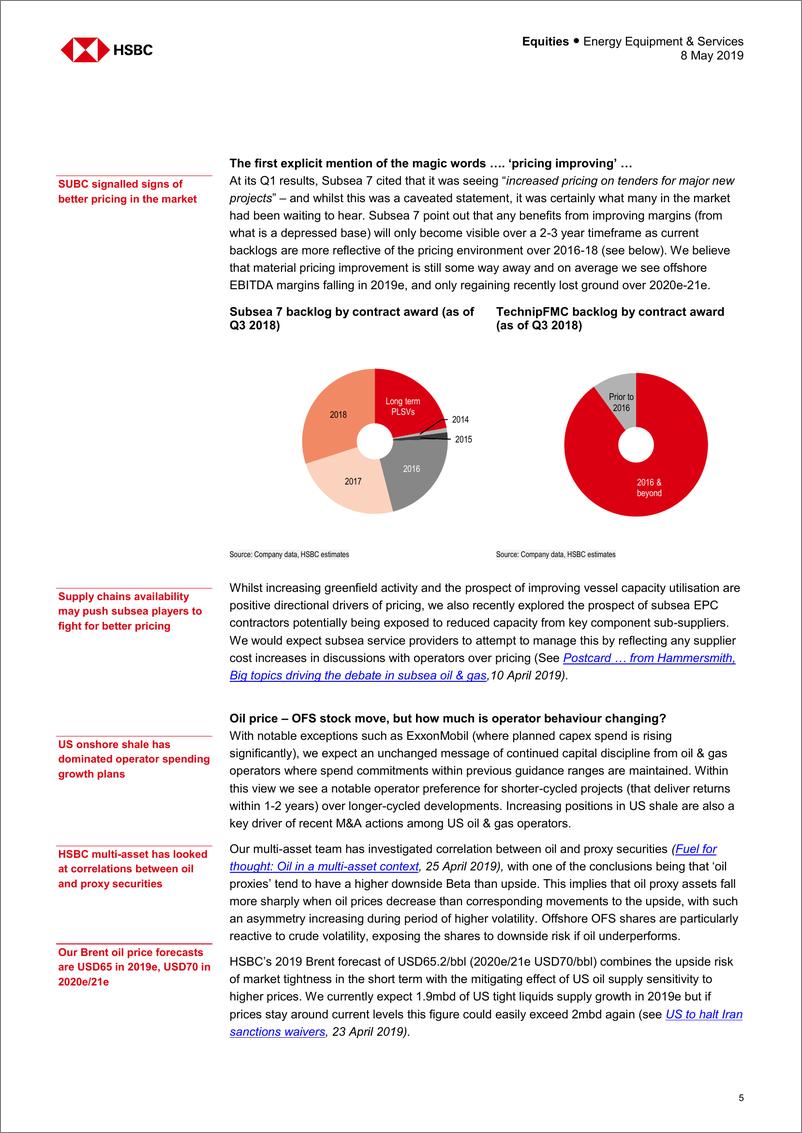 《汇丰银行-全球-能源设备与服务行业-全球离岸油服：油价上涨+订单激增=好日子？-2019.5.8-27页》 - 第6页预览图