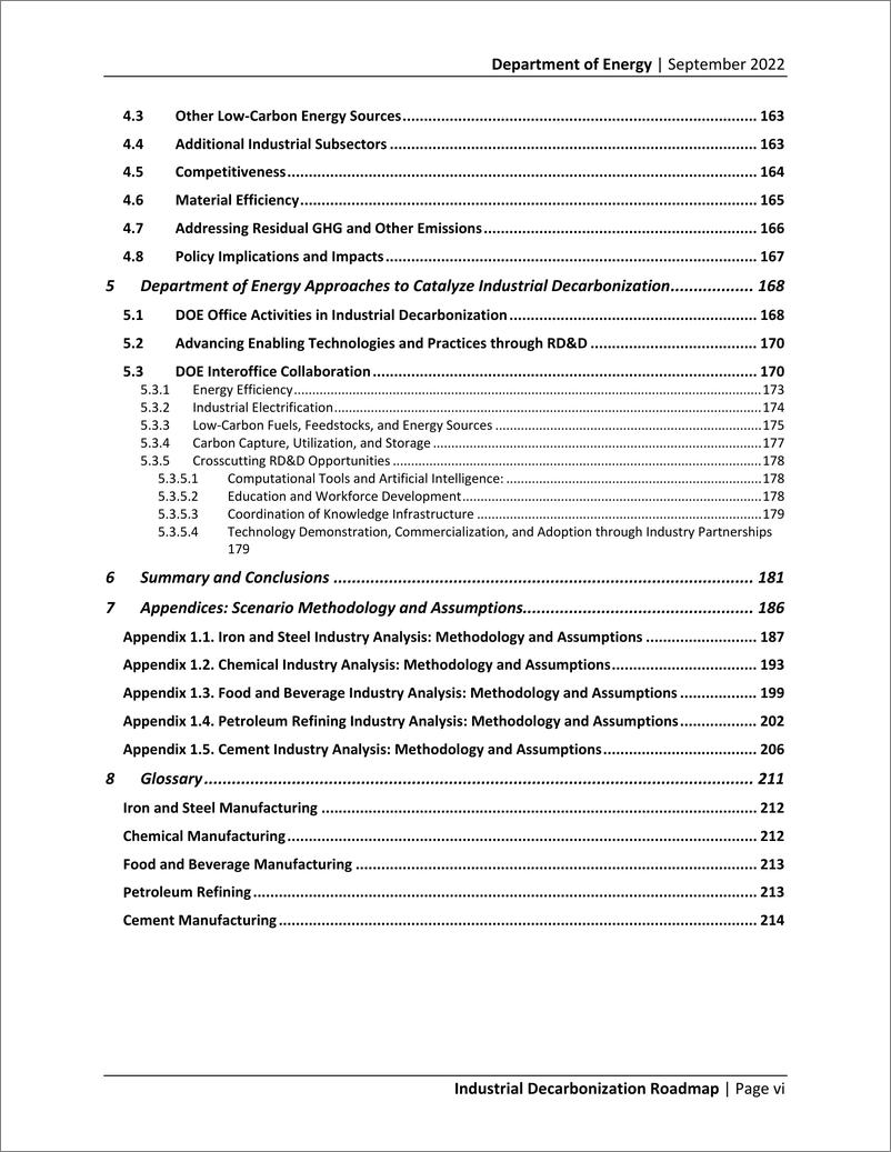 《美国能源部-工业脱碳路线图（英）-241页》 - 第6页预览图