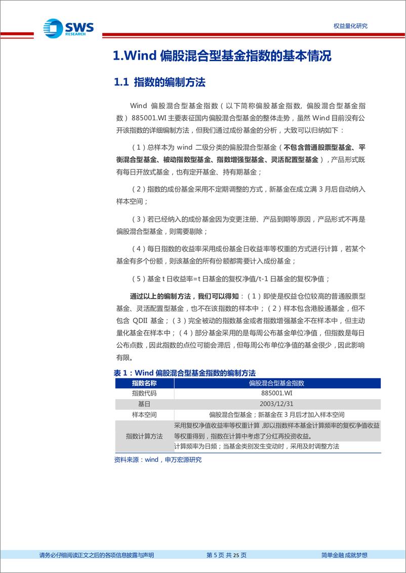 《指数投资价值分析系列之七：Wind偏股混合型基金指数投资价值分析-20220420-申万宏源-25页》 - 第6页预览图