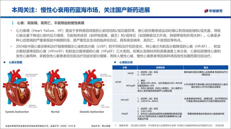 《医药行业投资观点%26研究专题周周谈第104期：慢性心衰用药蓝海市场，关注国产新药进展-241129-华创证券-36页》 - 第7页预览图
